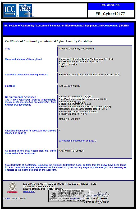 ҕ@IEC 62443-4-1wϵ(bio)(zhn)J(rn)C