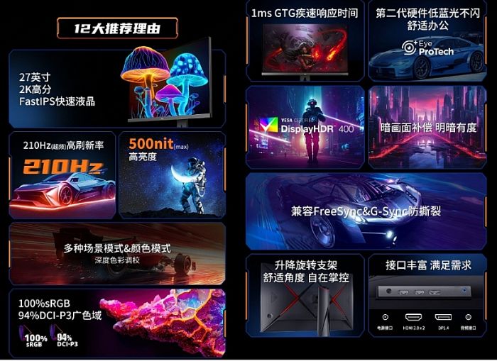 優(yōu)派推出VX27G81-2K電競顯示器